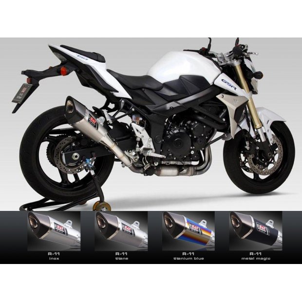 Silencieux YOSHIMURA R11 SUZUKI GSR 750 11-17 (Métal Magic - Titane - Titane Bleu)