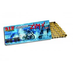 CHAINE D.I.D 530 ZVM-X (Hyper Renforcée / 102 à 124 maillons) - OR/OR