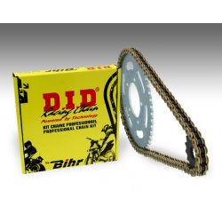 Kit chaine D.I.D KTM EXC200 00-13 (Chaine VX3 Super Renforcée - Pas 520 - Couronne Alu Anti-Boue)