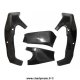 Pack protections de cadre et bras oscillant Carbone KAWASAKI ZX-6R 09-13 / ZX-6R 636 13-18