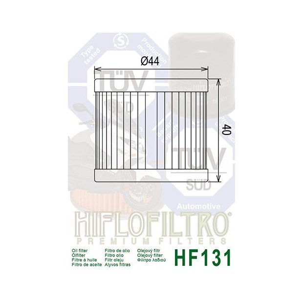 Filtre à huile HIFLO hf131 pour moto Hyosung gt250 COMET EFI 09-15
