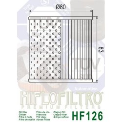 Filtre à huile HIFLOFILTRO HF126 KAWASAKI Z750 76-82 / Z900 73-75 / Z1000 74-81 / KZ1000 77-81 / KZ1300 79-83 / ZN1300 83-88