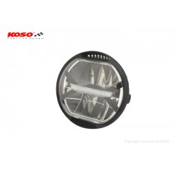 Optique avant KOSO Thunderbolt LED Noir - 170mm