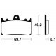 Plaquettes de frein TECNIUM MCR131 SUZUKI TL1000 S 97-01 (Avant)