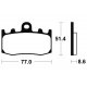 Plaquettes de frein TECNIUM MF296 BMW R850 RT Integral ABS 01-04 (Avant)