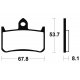 Plaquettes de frein TECNIUM MF122 HONDA VFR 400 RR 89-92 (Avant)