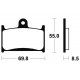 Plaquettes de frein TECNIUM MF124 TRIUMPH SPEED FOUR 600 03-05 (Avant)