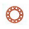 Couronne RENTHAL ALU Anti-Boue type 224 - ORANGE / 46 à 52 Dents - Pas 520