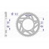 Couronne AFAM ALU anodisée dur type 165800 / 42 à 47 Dents - Pas 525 / BMW S1000RR 09-18