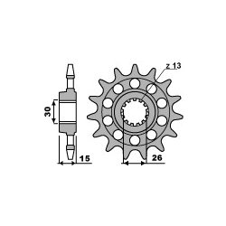 Pignon de sortie de boite PBR type 2199 / 15-16-17-18 Dents - Pas 520 / BMW S1000RR - S1000XR - HP4 09-20