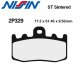 Plaquettes de frein NISSIN 2P329ST BMW HP2 1200 MEGAMOTO 07-08 (Avant)