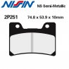 Plaquettes de frein NISSIN 2P251NS YAMAHA TDM 850 96-01 (Avant)