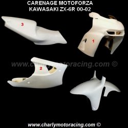 Carénage MOTOFORZA KAWASAKI ZX-6R 00-02 (Pack Racing)