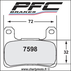 Plaquettes de frein PFC Carbone 7598 - TYPE 13 - COMPETITION