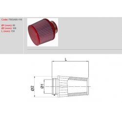 Filtre à air BMC - Cornet Ø66mm - hauteur 110mm (Conique centré) (FMSA66-110)