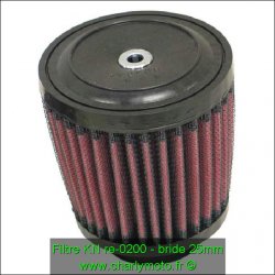 Filtre à air KN - Ø25mm - hauteur 89mm (RE-0200)