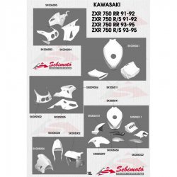 Carénage SEBIMOTO KAWASAKI ZXR 750 R/S 93-95 (Pack Racing)