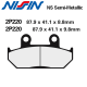 Plaquettes de frein NISSIN 2P220NS HONDA CBR1000 F 87-88 (Avant)