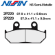 Plaquettes de frein NISSIN 2P220NS HONDA VFR 750 F 86-87 (Avant)