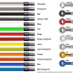 Durites de frein aviation ABM - SPIEGLER KAWASAKI VN 1700 Voyager Custom 11- (VNT70J)(12 durites av + arr - sans tubes acier)