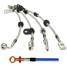 Durites de frein aviation SPIEGLER SUZUKI GSX-R 1100 89-90 (GV73E)(03 durites avant - Version StreetBike)