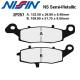 Plaquettes de frein NISSIN 2P257NS SUZUKI XF650 FREEWIND 97-02 (Avant)