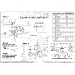 Kit de fixation d'amortisseur de direction HYPERPRO HONDA CBR 1000 RR 08-16