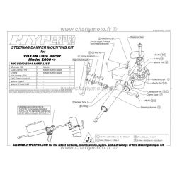 Kit de fixation d'amortisseur de direction HYPERPRO VOXAN CAFE RACER 00-09