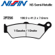 Plaquettes de frein NISSIN 2P256NS HONDA CB500 97-03 (Avant) (Etrier NISSIN noir monobloc)