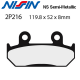 Plaquettes de frein NISSIN 2P216NS HONDA VFR 400 RR 86-88 (Avant)