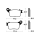 Plaquettes de frein TECNIUM MR334 HONDA CBR600 F 11-13 NO ABS (Arrière)