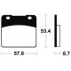 Plaquettes de frein TECNIUM MF77 SUZUKI VS800 INTRUDER 91-99 (Avant)