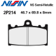 Plaquettes de frein NISSIN 2P214NS KAWASAKI ZZR 1200 02-05 (Avant)