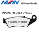 Plaquettes de frein NISSIN 2P225NS HONDA XL650V TRANSALP 00-07 (Avant)