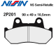 Plaquettes de frein NISSIN 2P201NS HONDA VT1100 C SHADOW 87-93 (Avant)