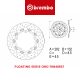 Disque de frein BREMBO Série ORO YAMAHA XT-Z 700 TENERE 19-24 (Avant - flottant - 78B40837)