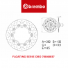 Disque de frein BREMBO Série ORO YAMAHA XT-Z 700 TENERE 19-24 (Avant - flottant - 78B40837)