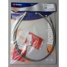 Durites de frein aviation KAWASAKI ZX-6R 95-97 (Avant - 2 durites - Rallongées) (DESTOCKAGE) (INOX - ALU)
