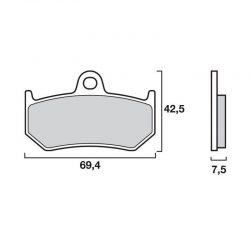 Plaquettes de frein BREMBO 07GR35SP MV AGUSTA 1090 BRUTALE R 12-15 / RR 10-17 (Arrière)