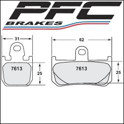 Plaquettes de frein Performance Friction 7613.95 - ROUTE ET CIRCUIT (7613.95.09.94)