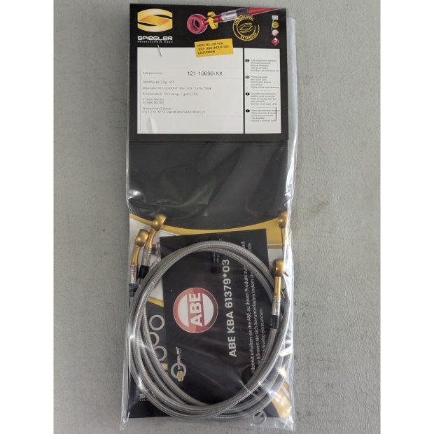 Durites de frein aviation SPIEGLER HONDA CX 500 77-85 (CX500)(02 durites avant - alternatif)