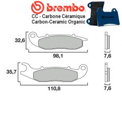 Plaquettes de frein BREMBO 07GR03CC HONDA CRF300 L 21-24 (Avant)
