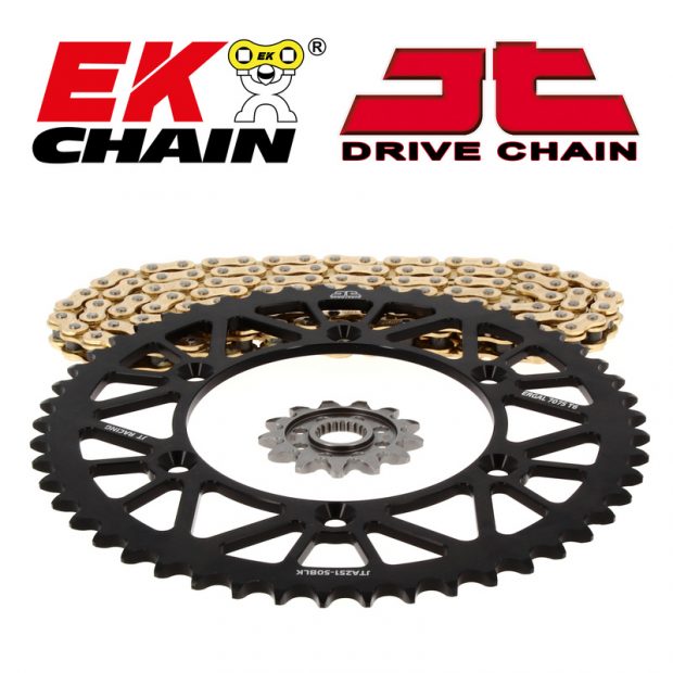Kit chaîne EK/JT Coloris OR 520MRD7 13/50 - couronne ultra-light - BETA RR 125 2T RACING 20-21