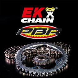 Kit chaîne EK/PBR Coloris OR super renforcé 520ZVX3 15/37 - KAWASAKI W 800 24-25