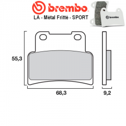Plaquettes de frein BREMBO 07GR77LA YAMAHA MT-125 15-22 (Avant)