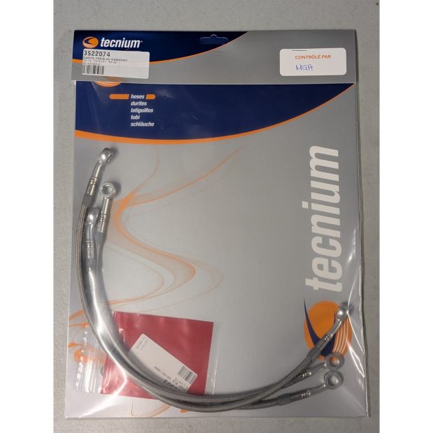 Durites de frein aviation KAWASAKI ZX-10 TOMCAT 88-90 (Avant - 3 durites - Origine)