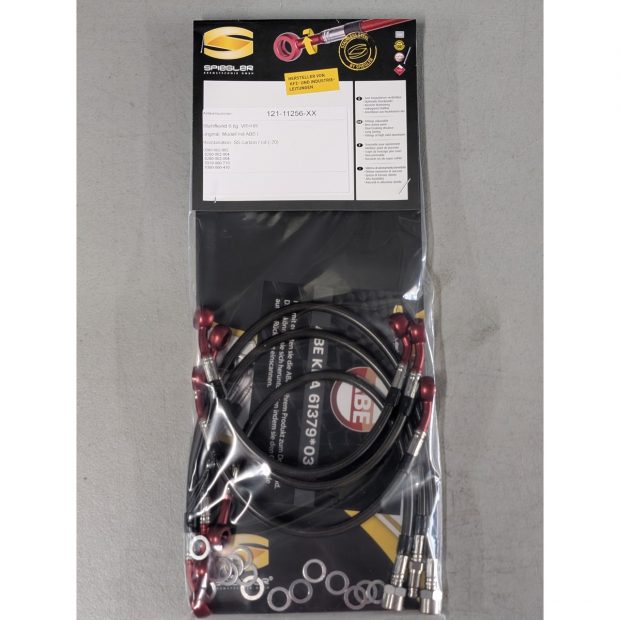 Durites de frein aviation SPIEGLER BMW K1100 LT 93-99 (BMW100)(06 durites av + arr - origine - ABS I)