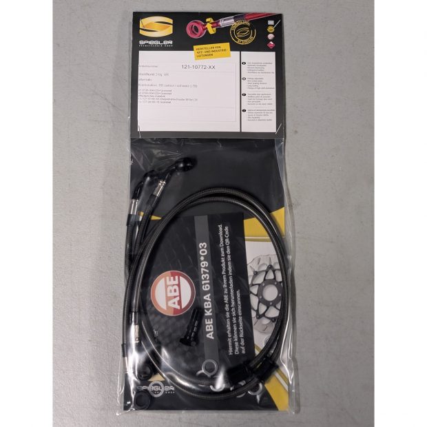 Durites de frein aviation SPIEGLER KAWASAKI ZX-6R 00-02 (ZX600J)(02 durites avant - alternatif)