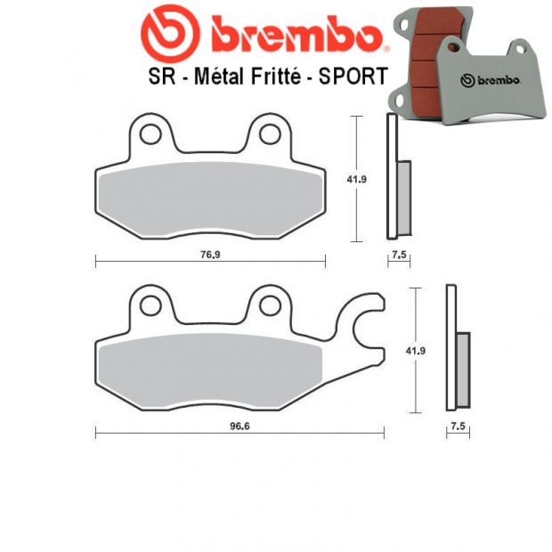 Plaquettes de frein BREMBO 07KA31SR KAWASAKI Z500 24-25 (Avant)