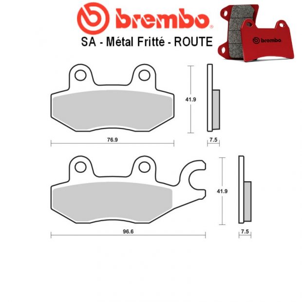 Plaquettes de frein BREMBO 07KA31SA KAWASAKI Z500 24-25 (Avant)
